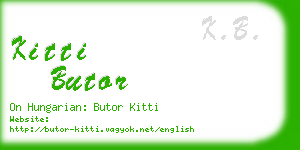 kitti butor business card